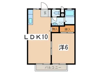 綾南ハイツ【2階】の間取り
