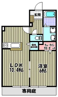 クレストコートB棟【1階】の間取り