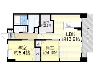 クランエシオ【4階】の間取り
