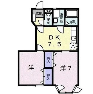 ヴィアーレK・S【1階】の間取り