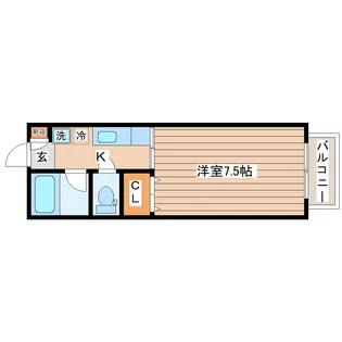 クレスト長町南【1階】の間取り