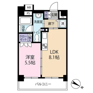 日神デュオステージ浦和高砂【4階】の間取り