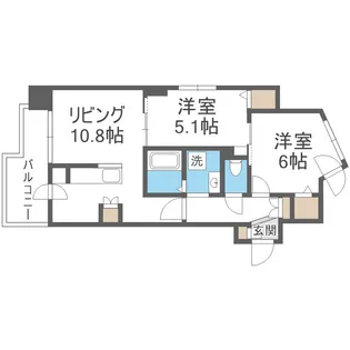 ウエリスアーバン円山北3条【2階】の間取り