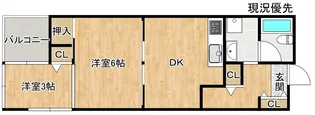 マンション栂森【2階】の間取り
