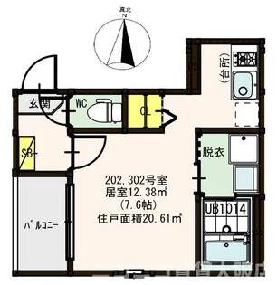 ハーモニーテラス下新庄III【1階】の間取り