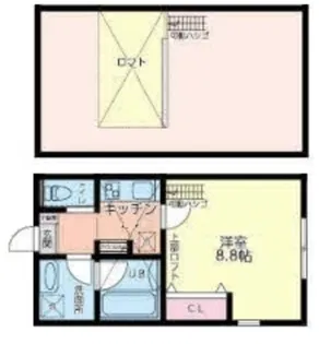 ラフィネ西谷【2階】の間取り