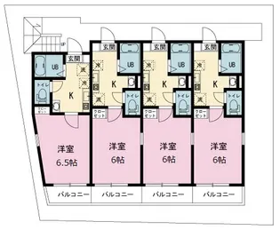 ベルメゾン中原【2階】の間取り