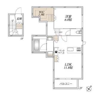 フィレエスポワール【2階】の間取り