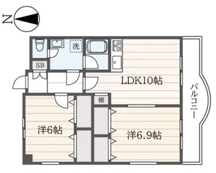 アルカディア東戸塚【1階】の間取り