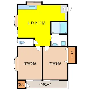 栃木県宇都宮市芦沼町【アパート】の間取り