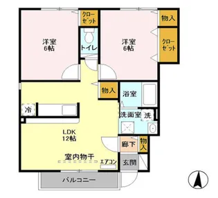 モダンコート千曲【1階】の間取り