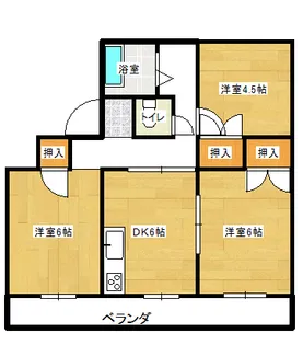 コーポしらさぎ【3階】の間取り