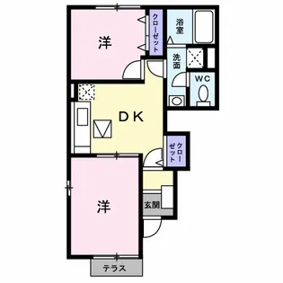 フォレスト金の原II【1階】の間取り