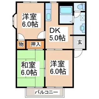 プライムハイツII【1階】の間取り