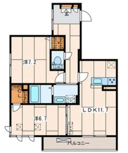 ミュールブランII【3階】の間取り