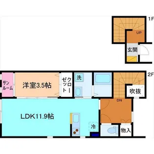 シャルムII【2階】の間取り