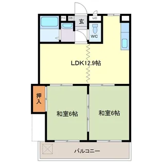 サンシティ東浜【4階】の間取り