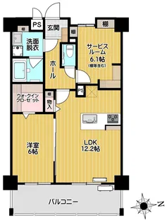 サンクレーヴ秋根【4階】の間取り
