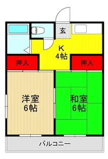 埼玉県川口市朝日6【アパート】の間取り