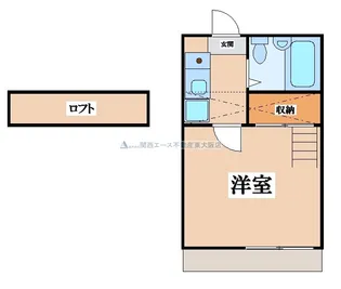 パレス瓢箪山【1階】の間取り