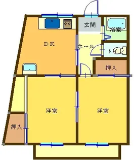 ハニーハイツI【2階】の間取り