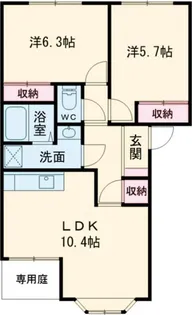ルーエンハイム大森【1階】の間取り