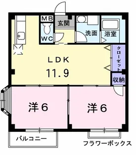香川県高松市香西南町【アパート】の間取り