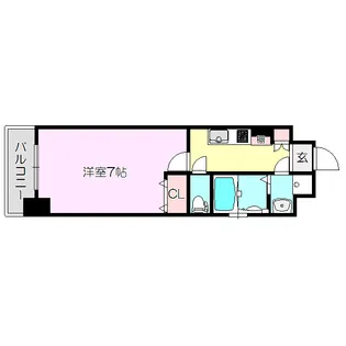 シャルマンパレ淡路【6階】の間取り