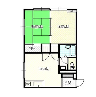 レヴール綾田【1階】の間取り