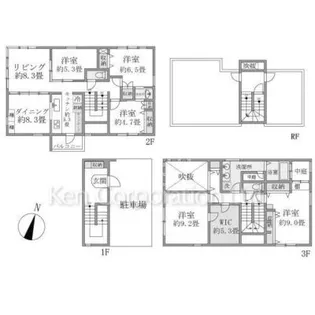 東京都港区西麻布1【一戸建】の間取り