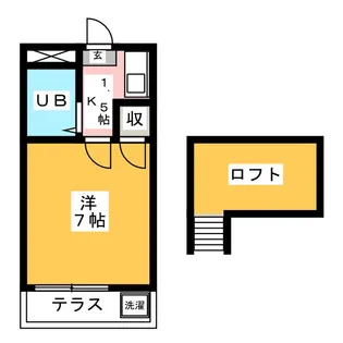 フローラル岐阜【1階】の間取り