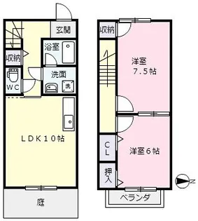 岐阜県各務原市蘇原東島町3【一戸建】の間取り