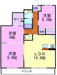 3LDKの間取り画像