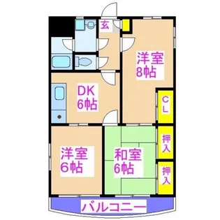 サンクレール住吉【4階】の間取り