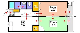 チェリーハウス【2階】の間取り