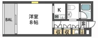 1Kの間取り画像
