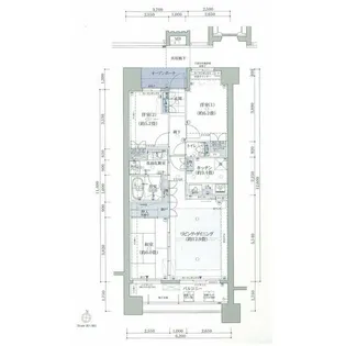 プラウド八乙女中央【7階】の間取り