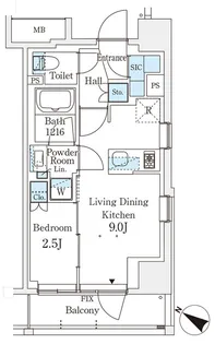 テラス駒込イースト【5階】の間取り