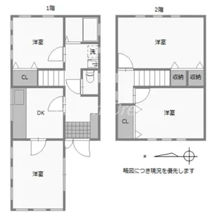 徳島県徳島市応神町古川字日ノ上【一戸建】の間取り