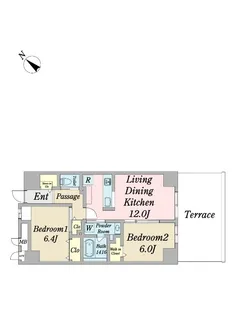 Mellow Gyotoku【4階】の間取り