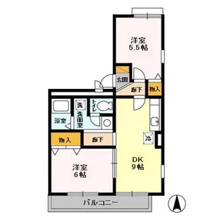 ロイヤルハウス B【1階】の間取り
