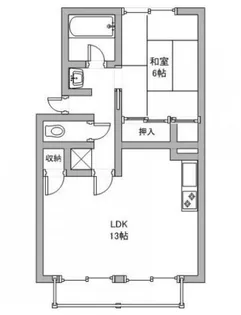レインボーハイツ今A【2階】の間取り