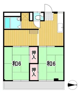 コーポヤマタ【2階】の間取り