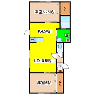 シャトレイ西青山II【2階】の間取り