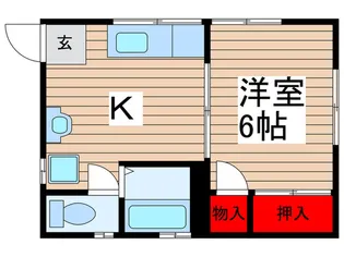 ハイムたなかA【2階】の間取り