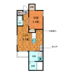 愛知県名古屋市中村区長筬町1【アパート】の間取り