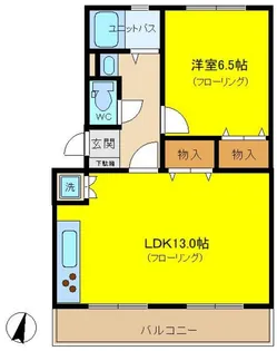1LDKの間取り画像