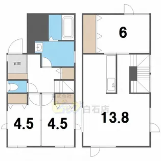 北海道札幌市白石区中央二条6【一戸建】の間取り