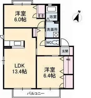 ハーティハイツIII C棟【2階】の間取り