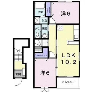 ブリーズ B【2階】の間取り